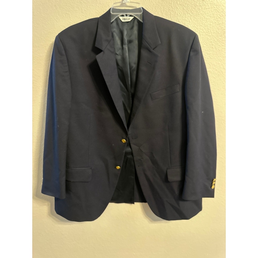 Joseph & Feiss International Mens Navy Blue Blazer Gold Button